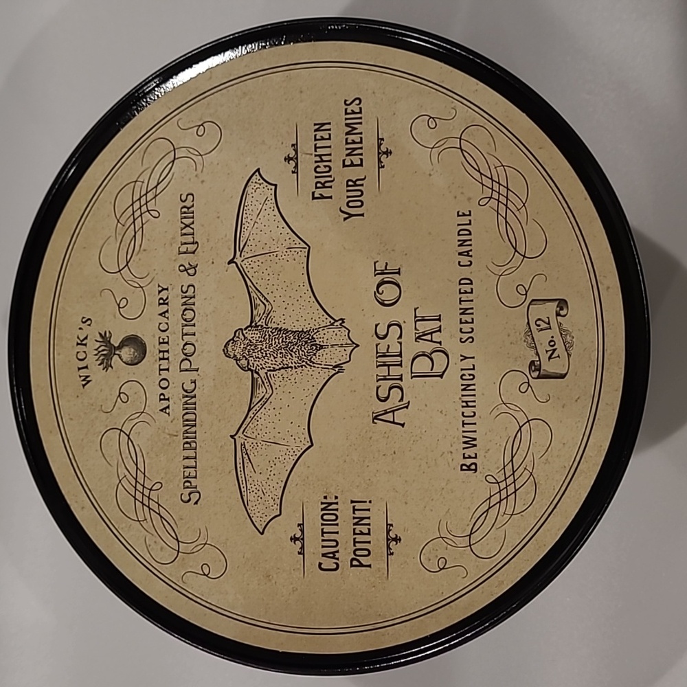 Wicks Apothecary Ashes Of Bat 3 Wick Candle #12 Halloween